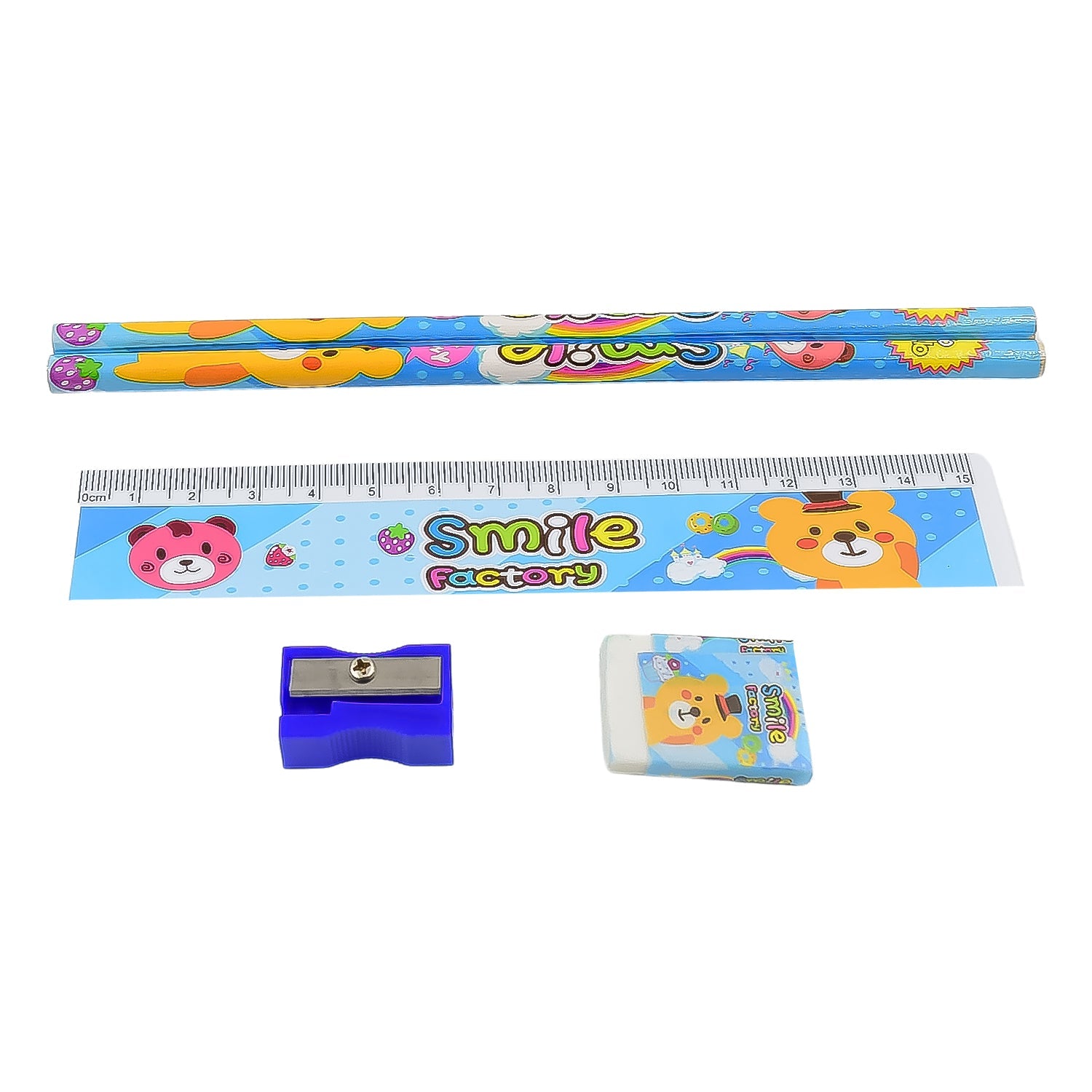 Colorful pencil set with cartoon designs for boys Colorful pencil set with cartoon designs for boys